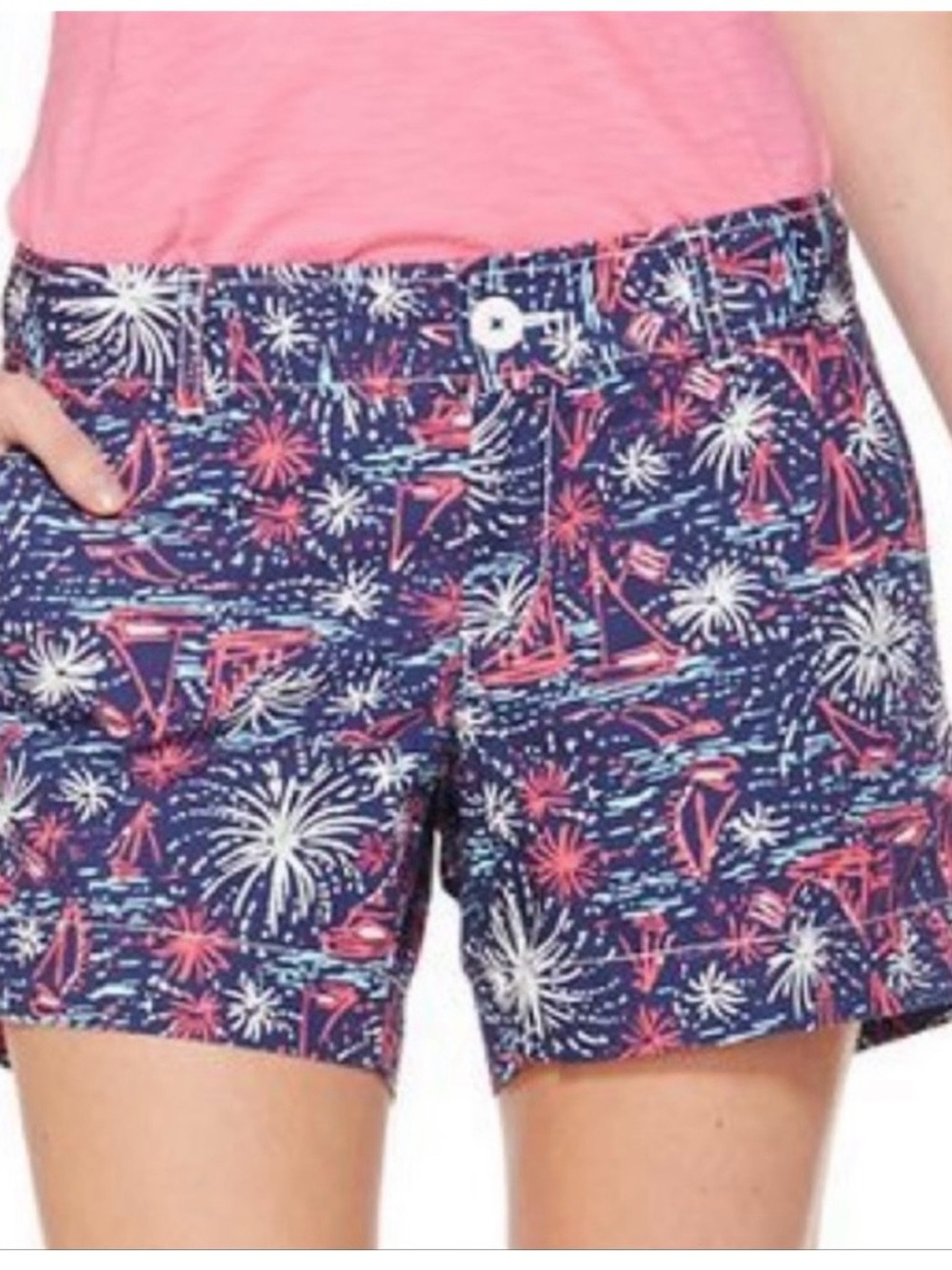 Lilly Pulitzer Fireworks And Sailboat Callahan Shorts Size 0